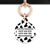 Bailey And Bone Pet Tag Classic Cow Print Pet Tag