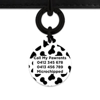 Bailey And Bone Pet Tag Classic Cow Print Pet Tag
