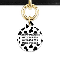 Bailey And Bone Pet Tag Classic Cow Print Pet Tag