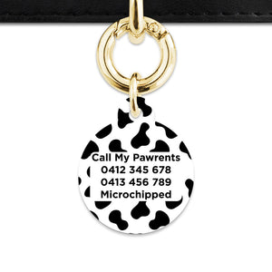 Bailey And Bone Pet Tag Classic Cow Print Pet Tag