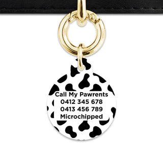 Bailey And Bone Pet Tag Classic Cow Print Pet Tag