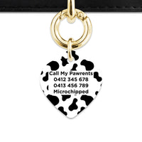 Bailey And Bone Pet Tag Classic Cow Print Pet Tag