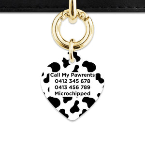Bailey And Bone Pet Tag Classic Cow Print Pet Tag