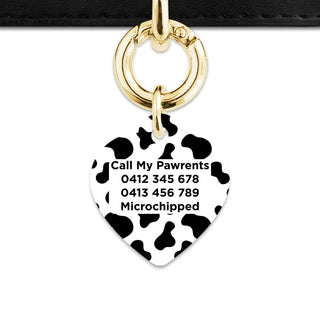 Bailey And Bone Pet Tag Classic Cow Print Pet Tag