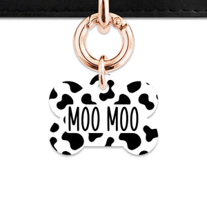 Bailey And Bone Pet Tag Classic Cow Print Pet Tag