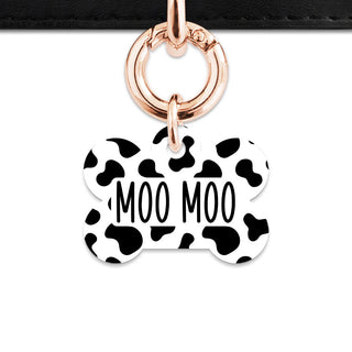 Bailey And Bone Pet Tag Classic Cow Print Pet Tag