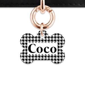Bailey And Bone Pet Tag Classic Houndstooth Pet Tag