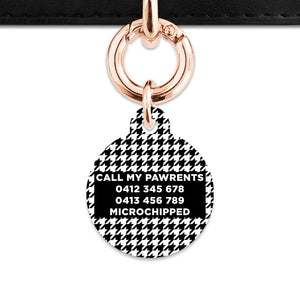 Bailey And Bone Pet Tag Classic Houndstooth Pet Tag