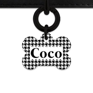 Bailey And Bone Pet Tag Classic Houndstooth Pet Tag