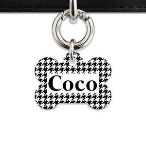 Bailey And Bone Pet Tag Classic Houndstooth Pet Tag