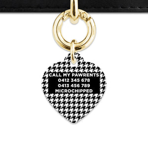 Bailey And Bone Pet Tag Classic Houndstooth Pet Tag