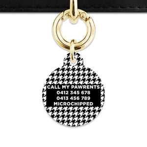 Bailey And Bone Pet Tag Classic Houndstooth Pet Tag