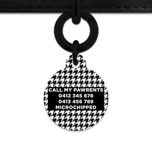 Bailey And Bone Pet Tag Classic Houndstooth Pet Tag