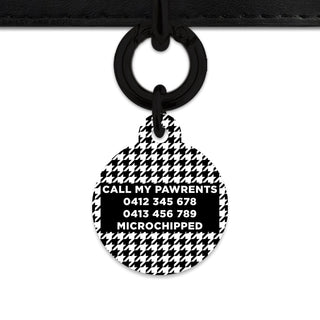 Bailey And Bone Pet Tag Classic Houndstooth Pet Tag