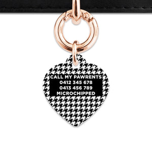 Bailey And Bone Pet Tag Classic Houndstooth Pet Tag