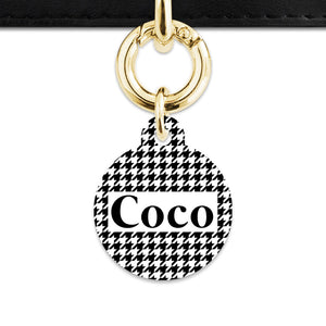 Bailey And Bone Pet Tag Classic Houndstooth Pet Tag