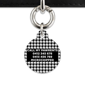 Bailey And Bone Pet Tag Classic Houndstooth Pet Tag