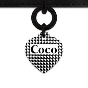 Bailey And Bone Pet Tag Classic Houndstooth Pet Tag
