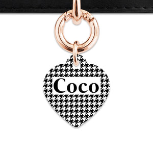 Bailey And Bone Pet Tag Classic Houndstooth Pet Tag