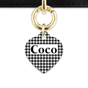 Bailey And Bone Pet Tag Classic Houndstooth Pet Tag