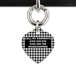 Bailey And Bone Pet Tag Classic Houndstooth Pet Tag