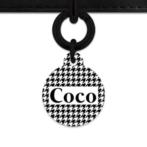 Bailey And Bone Pet Tag Classic Houndstooth Pet Tag