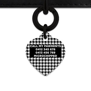 Bailey And Bone Pet Tag Classic Houndstooth Pet Tag