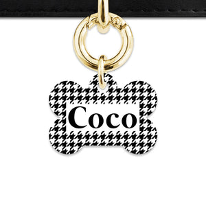 Bailey And Bone Pet Tag Classic Houndstooth Pet Tag