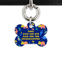 Bailey And Bone Pet Tag Cute Dinosaur Pattern Pet Tag