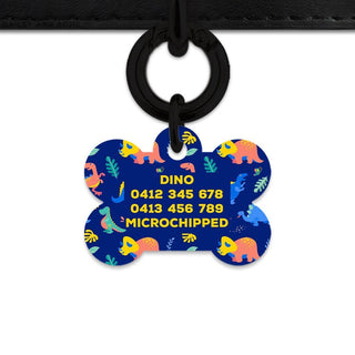 Bailey And Bone Pet Tag Cute Dinosaur Pattern Pet Tag