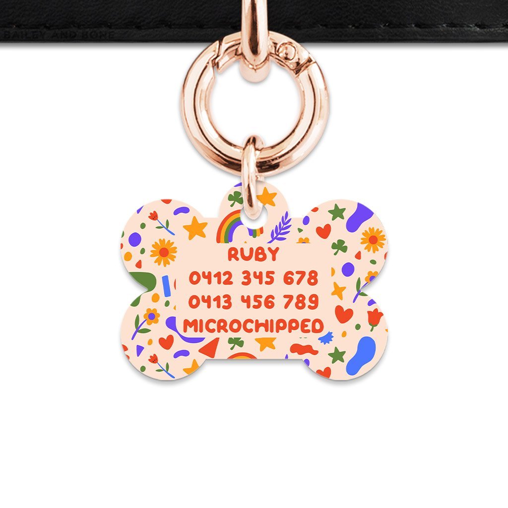 Bailey And Bone Pet Tag Cute Summer Shapes Pet Tag