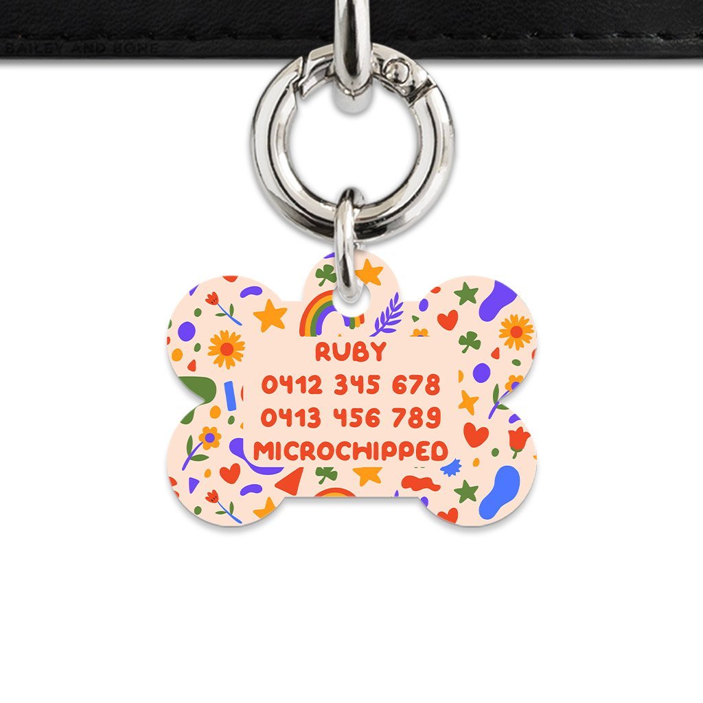 Bailey And Bone Pet Tag Cute Summer Shapes Pet Tag