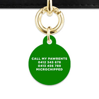 Bailey And Bone Pet Tag Dark Green Hello My Name Is Pet Tag