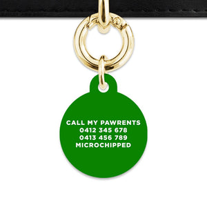 Bailey And Bone Pet Tag Dark Green Hello My Name Is Pet Tag