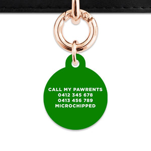 Bailey And Bone Pet Tag Dark Green Hello My Name Is Pet Tag