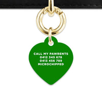 Bailey And Bone Pet Tag Dark Green Hello My Name Is Pet Tag