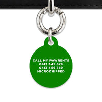 Bailey And Bone Pet Tag Dark Green Hello My Name Is Pet Tag