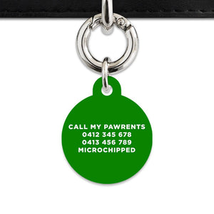 Bailey And Bone Pet Tag Dark Green Hello My Name Is Pet Tag