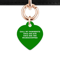 Bailey And Bone Pet Tag Dark Green Hello My Name Is Pet Tag