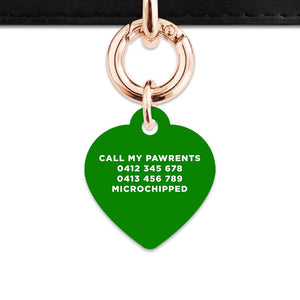Bailey And Bone Pet Tag Dark Green Hello My Name Is Pet Tag