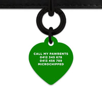 Bailey And Bone Pet Tag Dark Green Hello My Name Is Pet Tag
