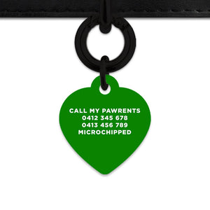 Bailey And Bone Pet Tag Dark Green Hello My Name Is Pet Tag