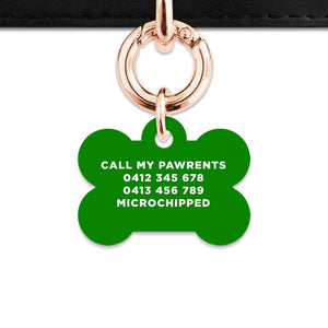 Bailey And Bone Pet Tag Dark Green Hello My Name Is Pet Tag