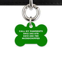 Bailey And Bone Pet Tag Dark Green Hello My Name Is Pet Tag
