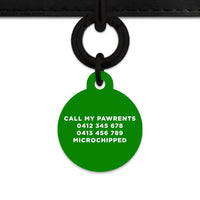 Bailey And Bone Pet Tag Dark Green Hello My Name Is Pet Tag