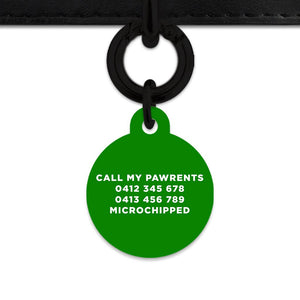 Bailey And Bone Pet Tag Dark Green Hello My Name Is Pet Tag
