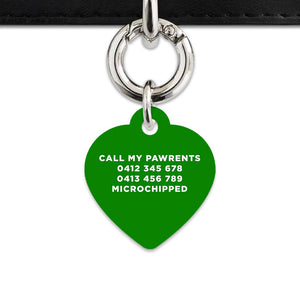 Bailey And Bone Pet Tag Dark Green Hello My Name Is Pet Tag