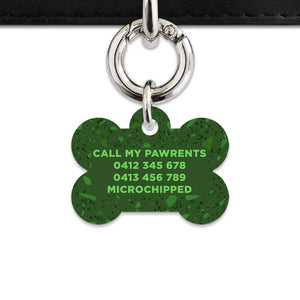 Bailey And Bone Pet Tag Dark Green Terrazzo Pet Tag