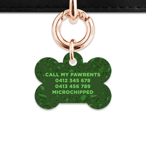 Bailey And Bone Pet Tag Dark Green Terrazzo Pet Tag