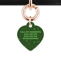Bailey And Bone Pet Tag Dark Green Terrazzo Pet Tag